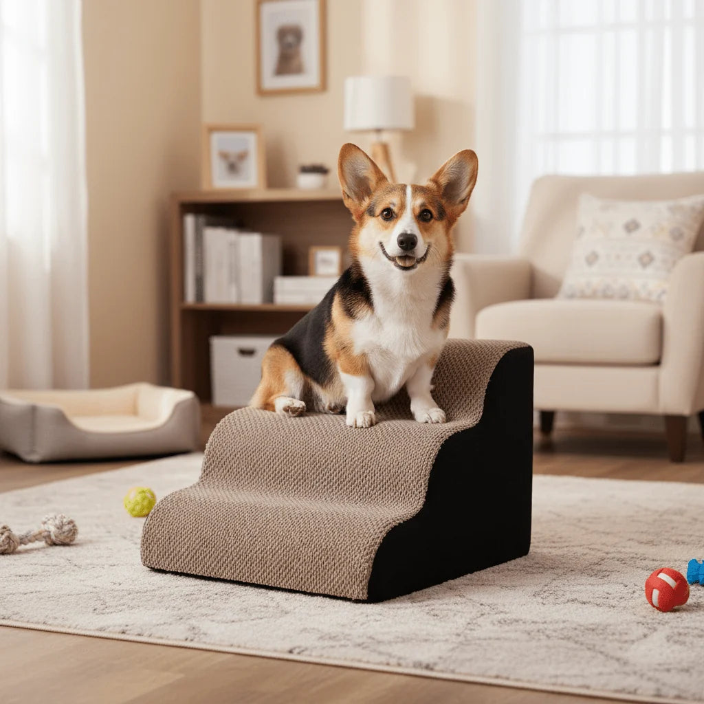 Dog Stairs High-Density Shape-Retaining Foam 2 or 3 Steps