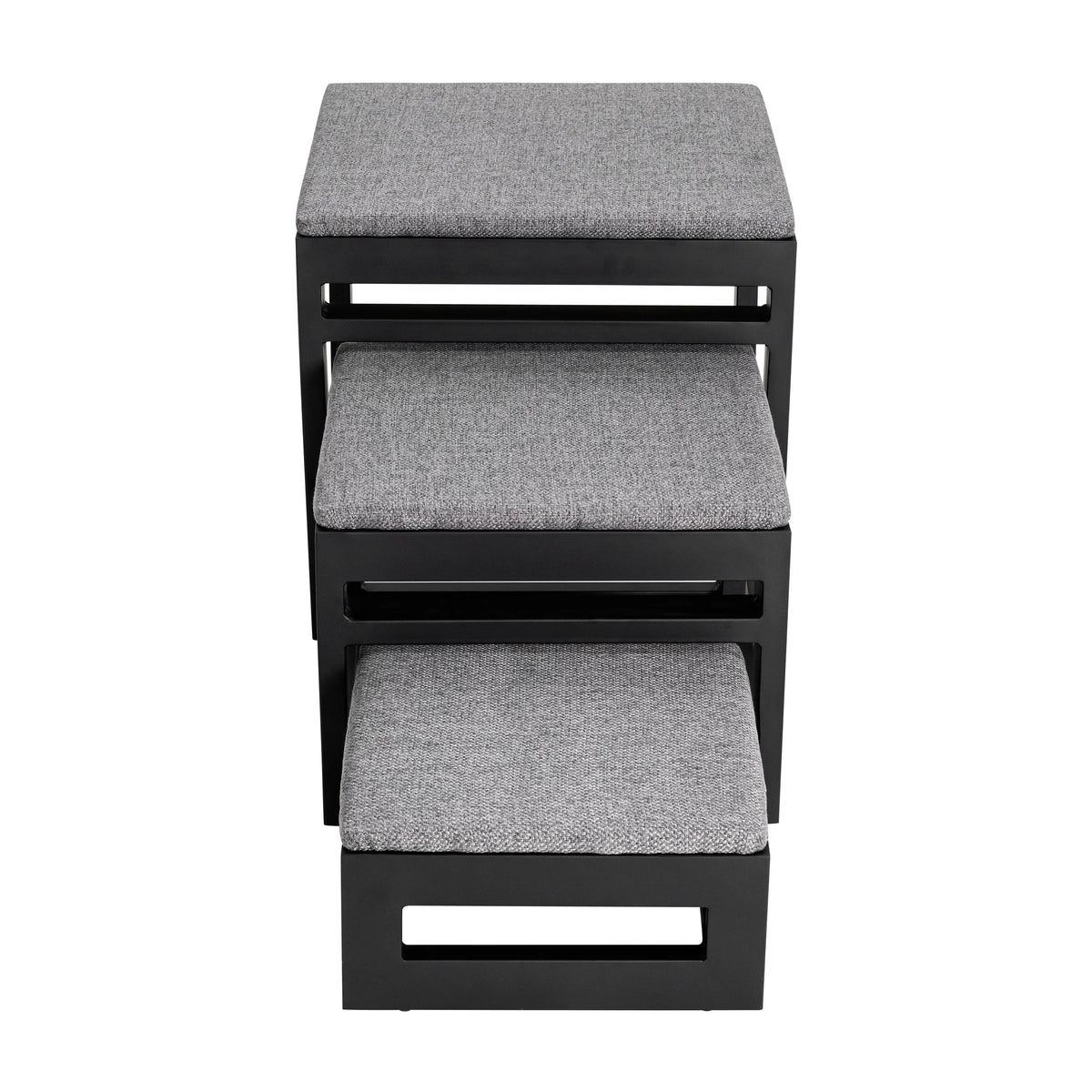 Dog Stairs Nesting Design Upholstered Non-Slip 180 lb Capacity