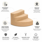 Dog Stairs Orthopedic Foam Non-Slip Compact Spiral Design