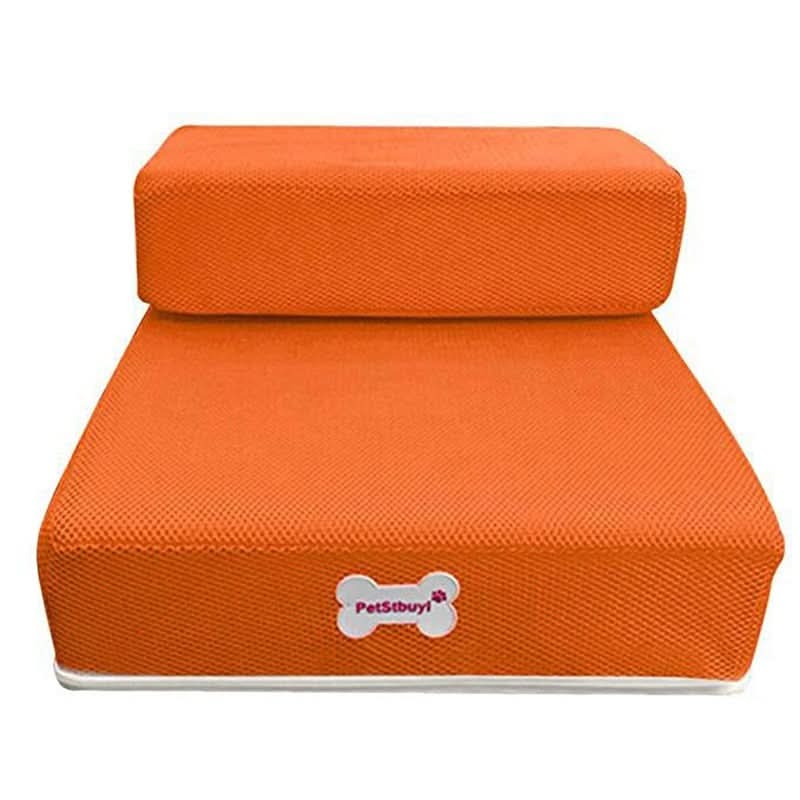 Dog Stairs Padded Non-Slip Two Steps Washable Cover