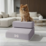 Dog Stairs Padded Non-Slip Two Steps Washable Cover