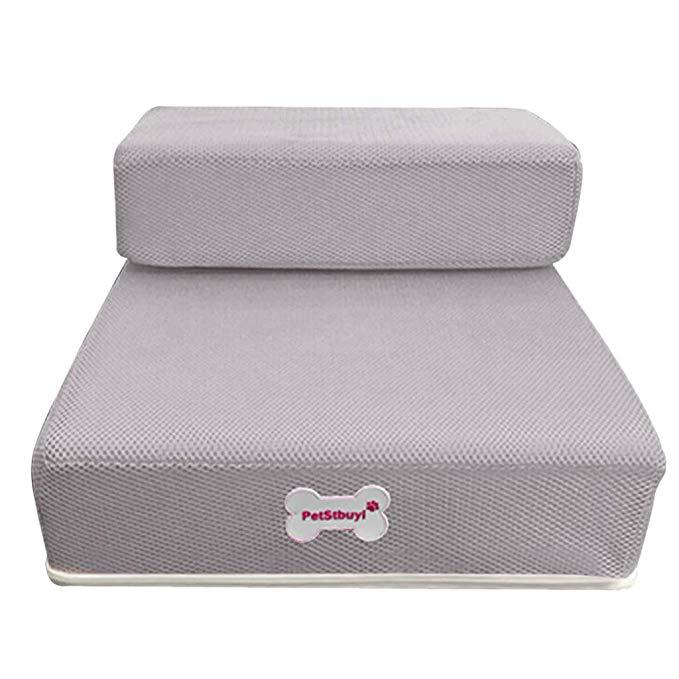 Dog Stairs Padded Non-Slip Two Steps Washable Cover