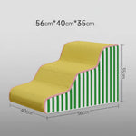Dog Stairs Supportive Foam Core Gentle Incline Secure Footing