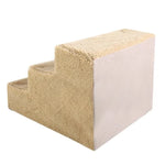 Dog Stairs Three-Step Removable Washable Fleece Cover Supports 44 lb