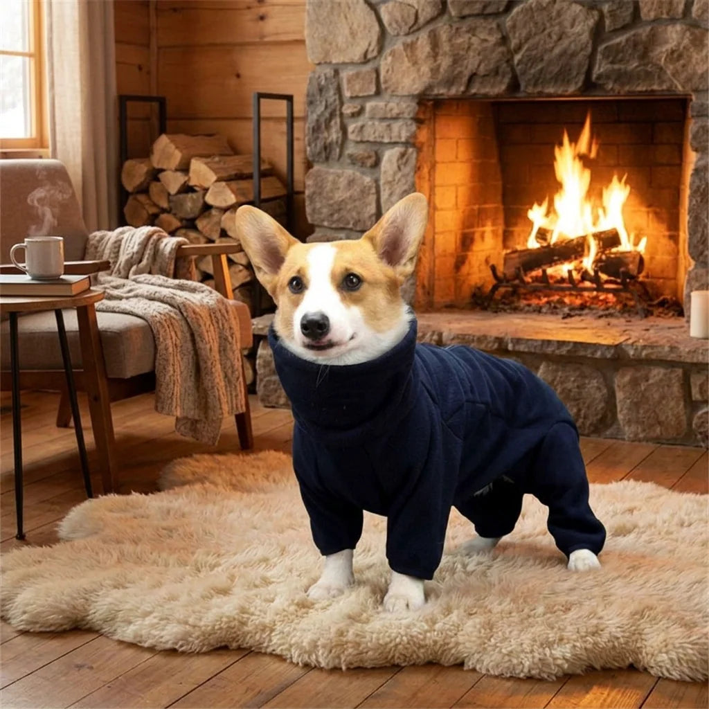 Dog Suit Full-Body Fleece Warmth Flexible Fit