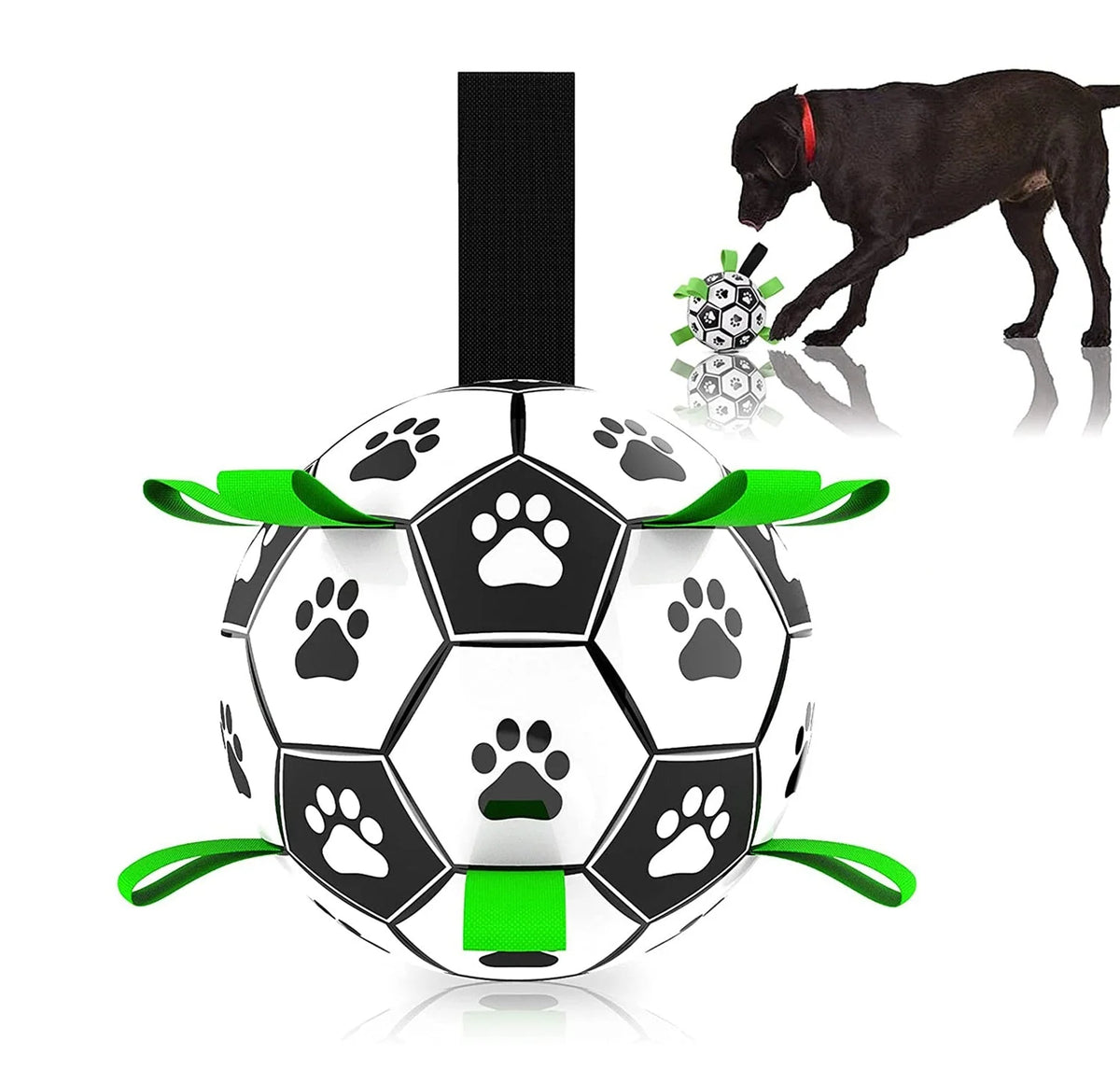 Dog Toy Ball Bouncing Buoyant Training Strap