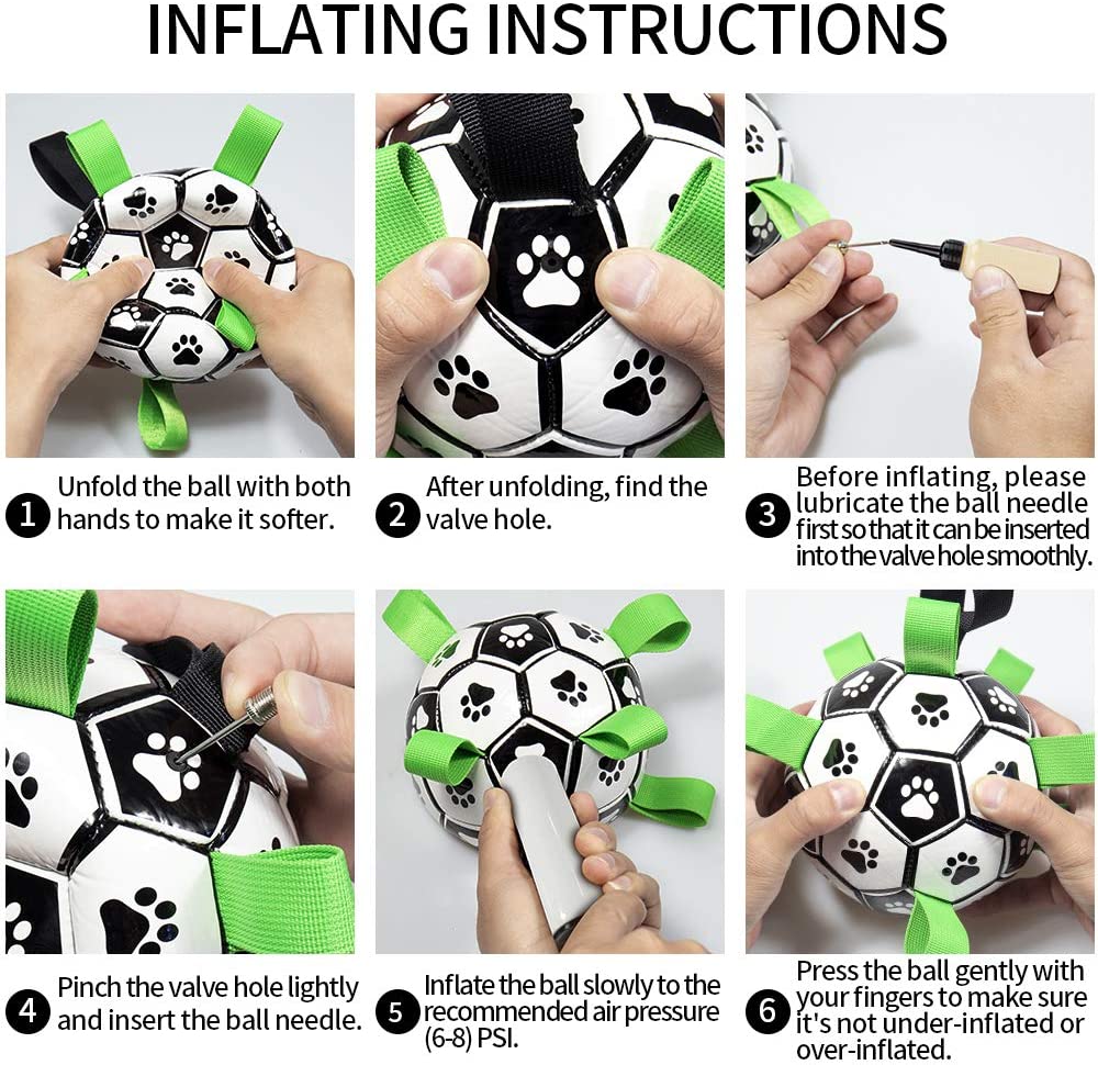 Dog Toy Ball Bouncing Buoyant Training Strap