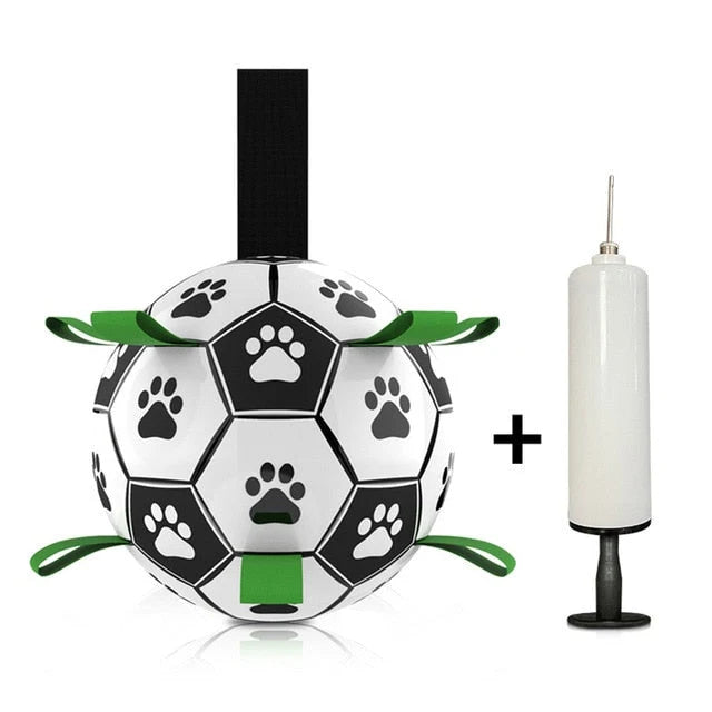 Dog Toy Ball Bouncing Buoyant Training Strap
