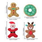 Dog Toy Set Holiday Plush Squeaky Set of 5