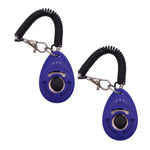 Dog Training Clicker 2-Pack Ergonomic Grip & Adjustable Strap