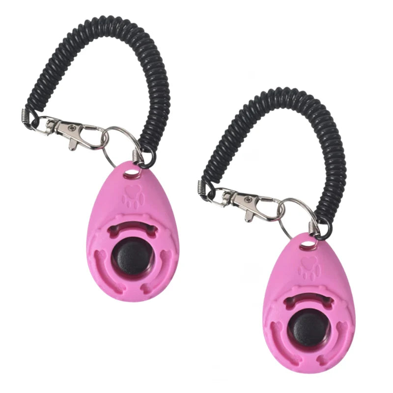 Dog Training Clicker Comfortable Grip Adjustable Strap 2-Pack