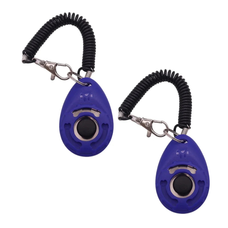 Dog Training Clicker Comfortable Grip Adjustable Strap 2-Pack