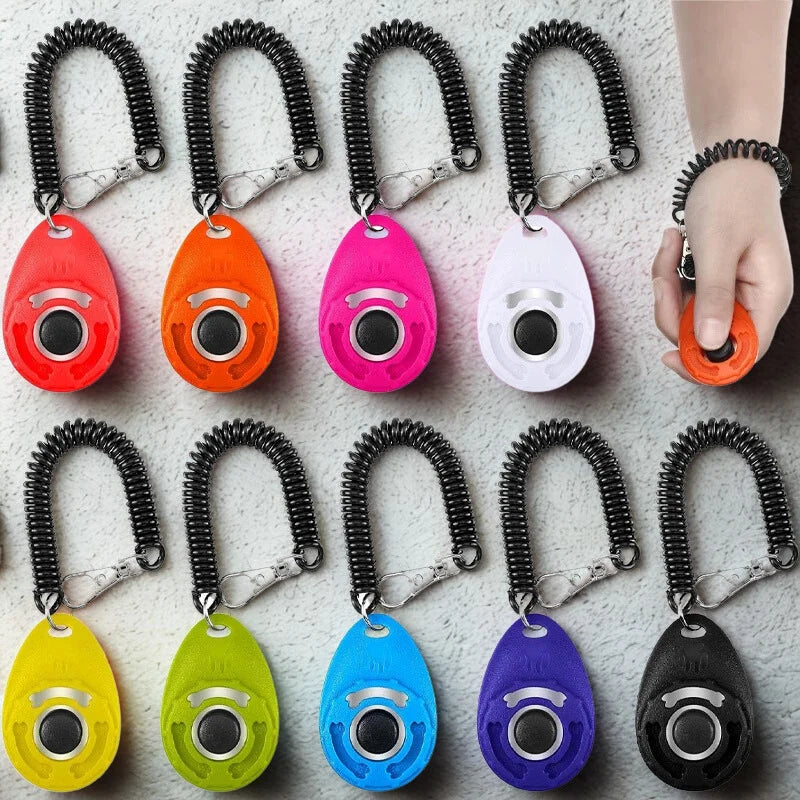 Dog Training Clicker Comfortable Grip Adjustable Strap 2-Pack