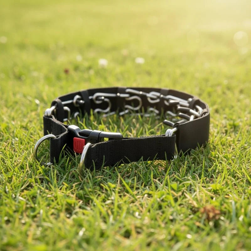 Dog Training Collar Stainless Steel Nylon-Covered Adjustable Fit