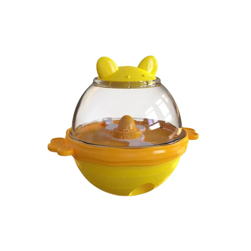 Dog Treat Dispenser Interactive Rolling Adjustable Treat Flow