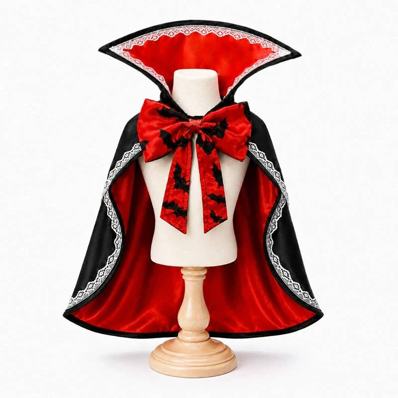 Dog Vampire Cape Adjustable Straps Lightweight Polyester Blend