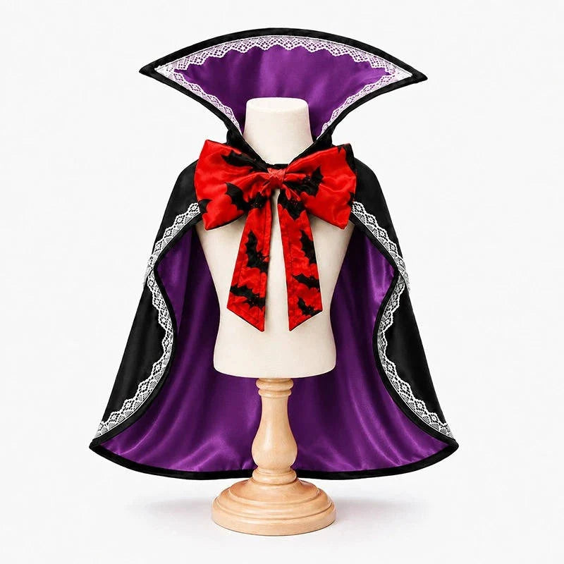 Dog Vampire Cape Adjustable Straps Lightweight Polyester Blend