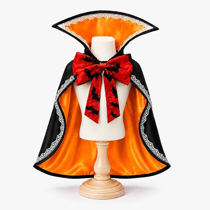 Dog Vampire Cape Adjustable Straps Lightweight Polyester Blend