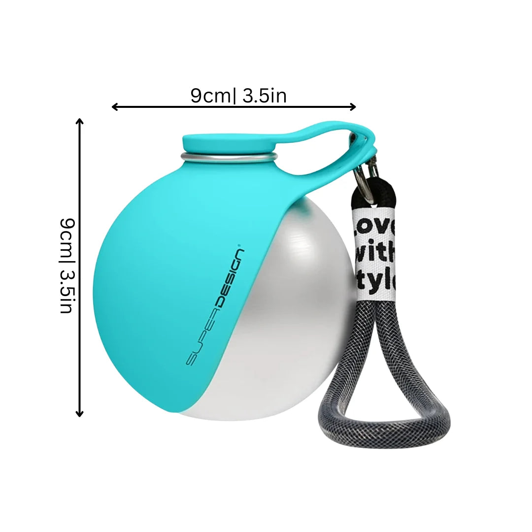 Dog Water Bottle Stainless Steel Collapsible Bowl Leak-Proof