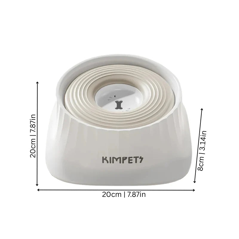 Dog Water Bowl Splash-Proof Floating Design 1.5L Capacity