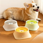Dog Water Bowl Splash-Proof Floating Plate 1.5L Capacity