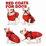 Dog Winter Coat Waterproof Windproof Fleece-Lined Built-In Harness