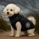 Dog Winter Coat Waterproof Windproof Fleece-Lined Built-In Harness
