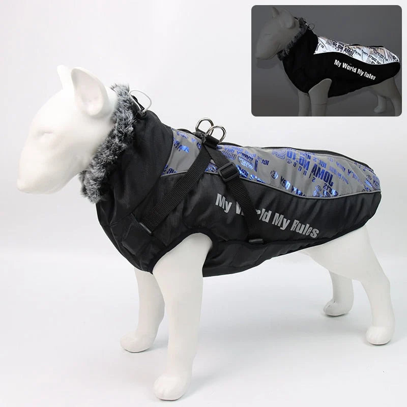Dog Winter Jacket Water-Resistant Cotton Insulated