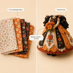 Doll Sewing Kit Day of the Dead Patchwork Design