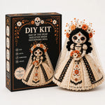 Doll Sewing Kit Day of the Dead Patchwork Design