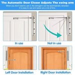 Door Closer Adjustable Closing Force Silent Stainless Steel
