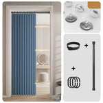 Door Curtain Magnetic Closure Accordion Folding No-Drill Installation
