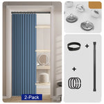 Door Curtain Magnetic Closure Accordion Folding No-Drill Installation