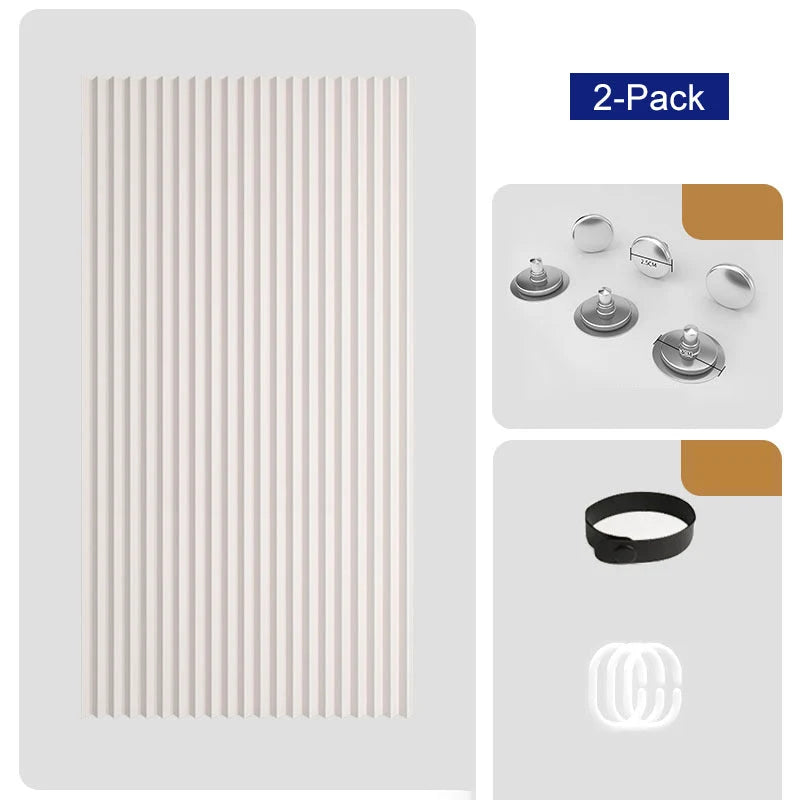 Door Curtain Magnetic Closure Accordion Folding No-Drill Installation