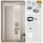 Door Curtain Magnetic Closure Accordion Folding No-Drill Installation