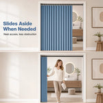 Door Curtain Magnetic Closure Accordion Folding No-Drill Installation