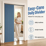 Door Curtain Magnetic Closure Accordion Folding No-Drill Installation