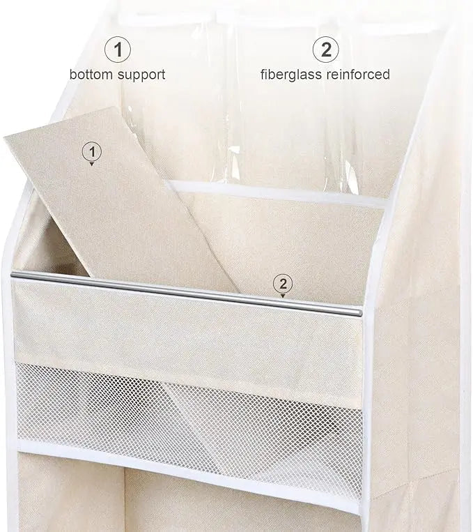 Door Hanging Organizer 5-Tier Mesh Compartments 8 Extra Pockets