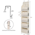 Door Hanging Organizer 5-Tier Mesh Compartments 8 Extra Pockets
