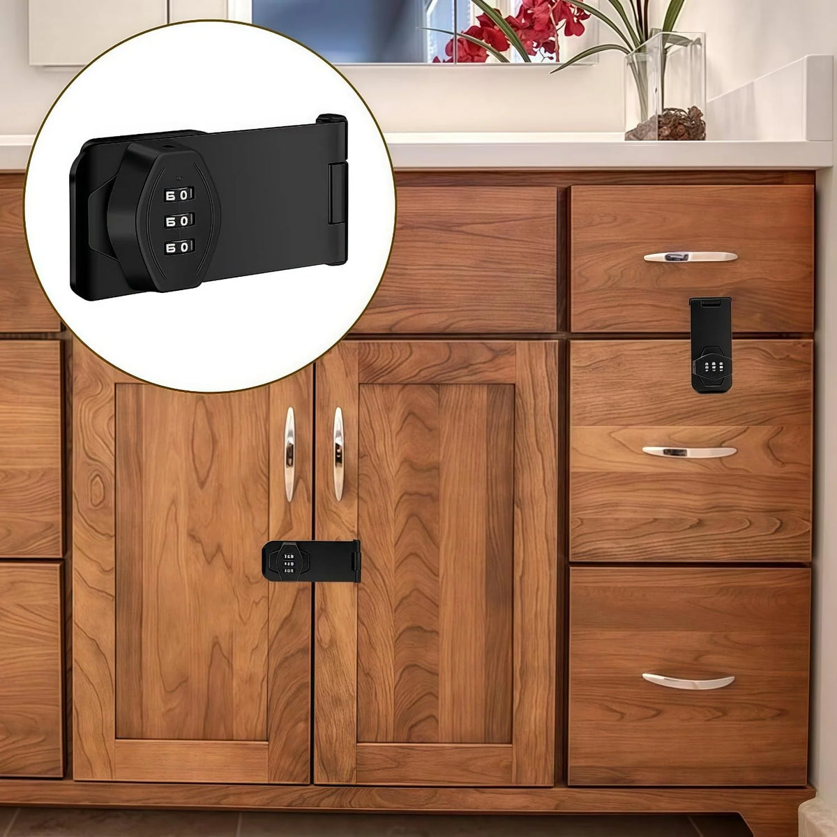 Door Lock Mechanical Numeric Keypad Battery-Free