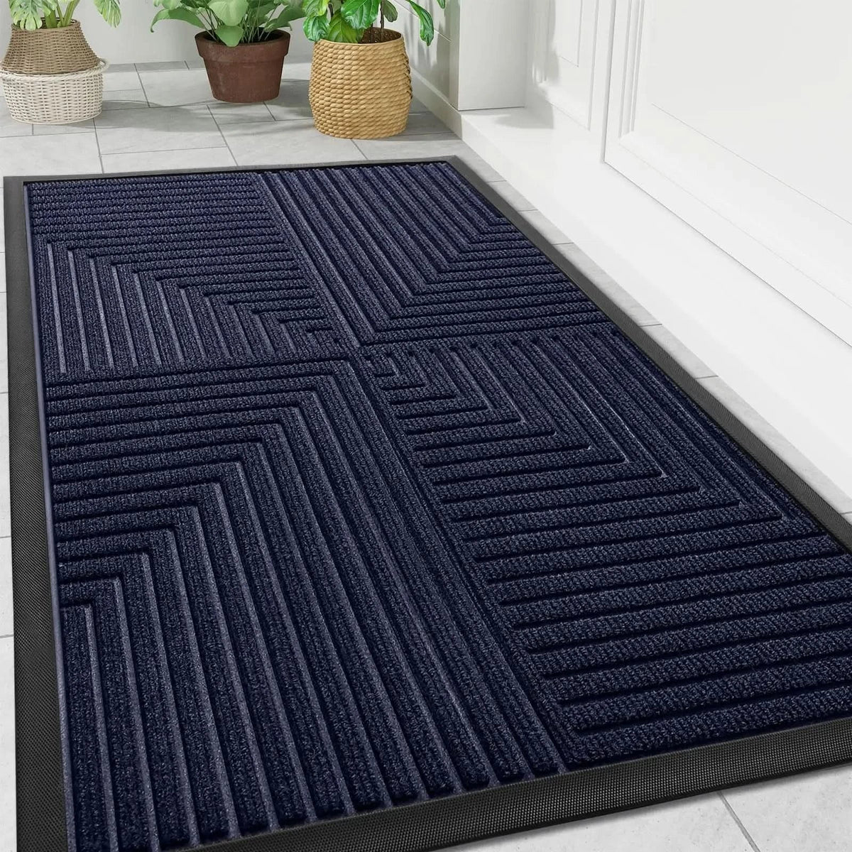 Door Mat Heavy-Duty Non-Slip Indoor & Outdoor Rubber
