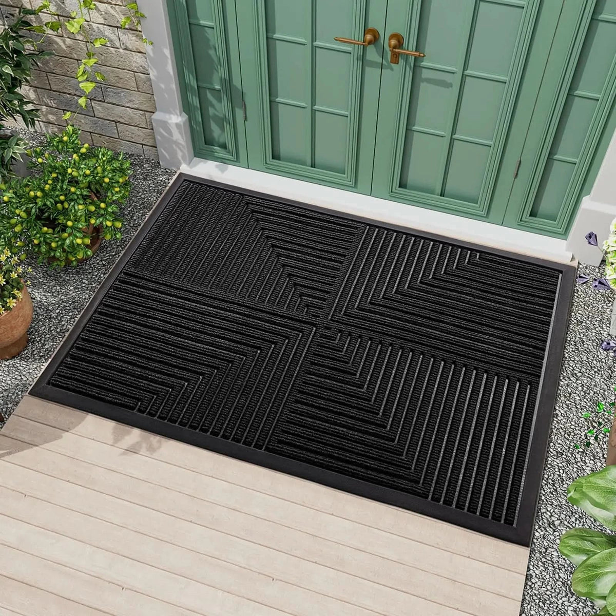 Door Mat Heavy-Duty Non-Slip Indoor & Outdoor Rubber