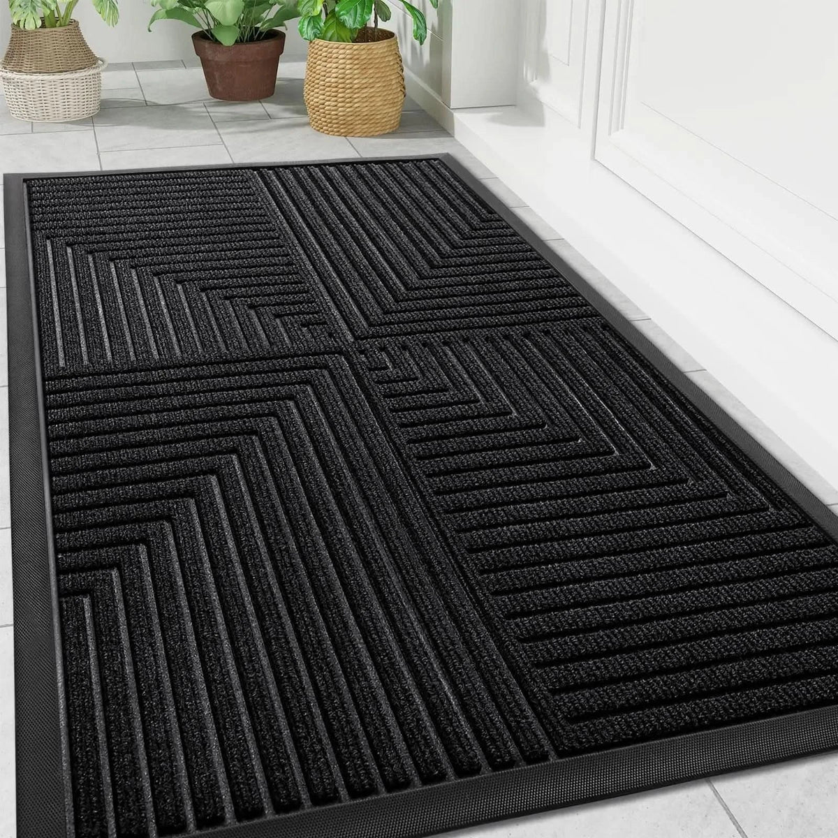 Door Mat Heavy-Duty Non-Slip Indoor & Outdoor Rubber