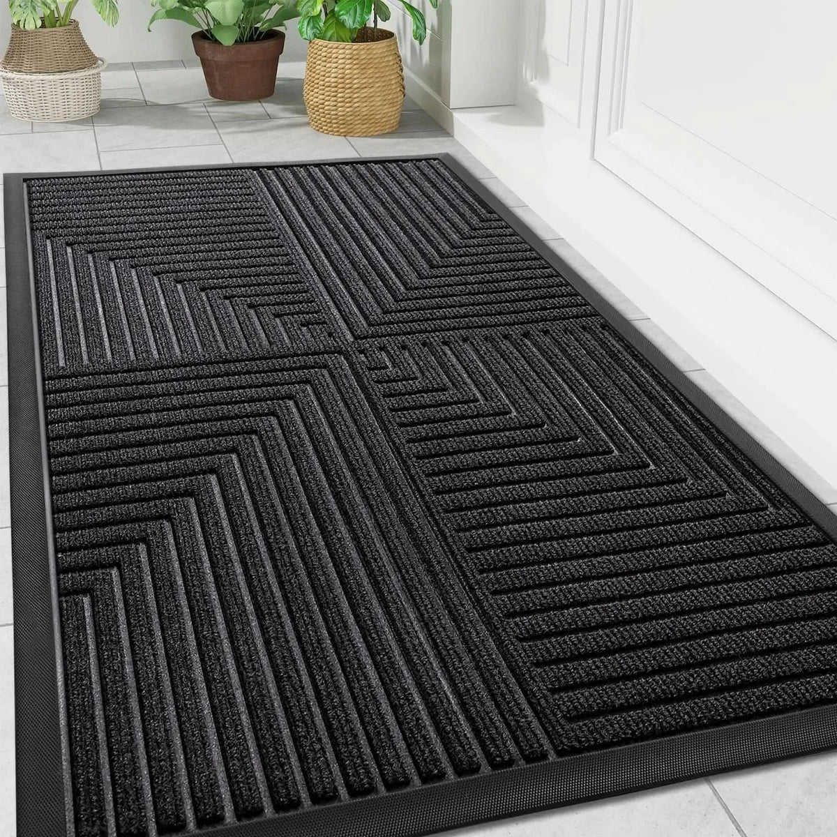 Door Mat Heavy-Duty Non-Slip Indoor & Outdoor Rubber