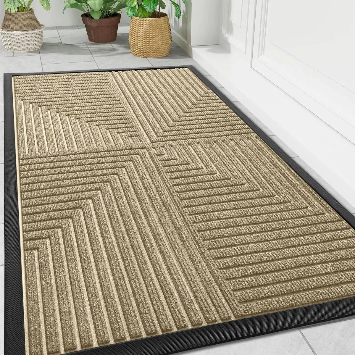Door Mat Heavy-Duty Non-Slip Indoor & Outdoor Rubber