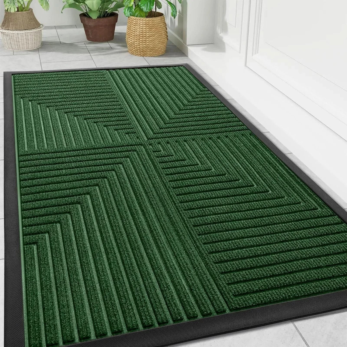 Door Mat Heavy-Duty Non-Slip Indoor & Outdoor Rubber