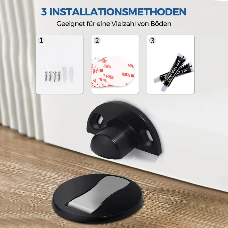 Door Stopper Magnetic Zinc Alloy Brushed Finish