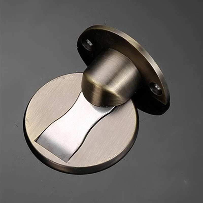 Door Stopper Magnetic Zinc Alloy Brushed Finish