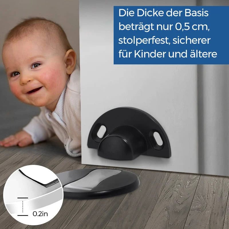 Door Stopper Magnetic Zinc Alloy Brushed Finish