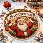 Doormat 3D Printed Santa Easy-Clean & Pet-Safe
